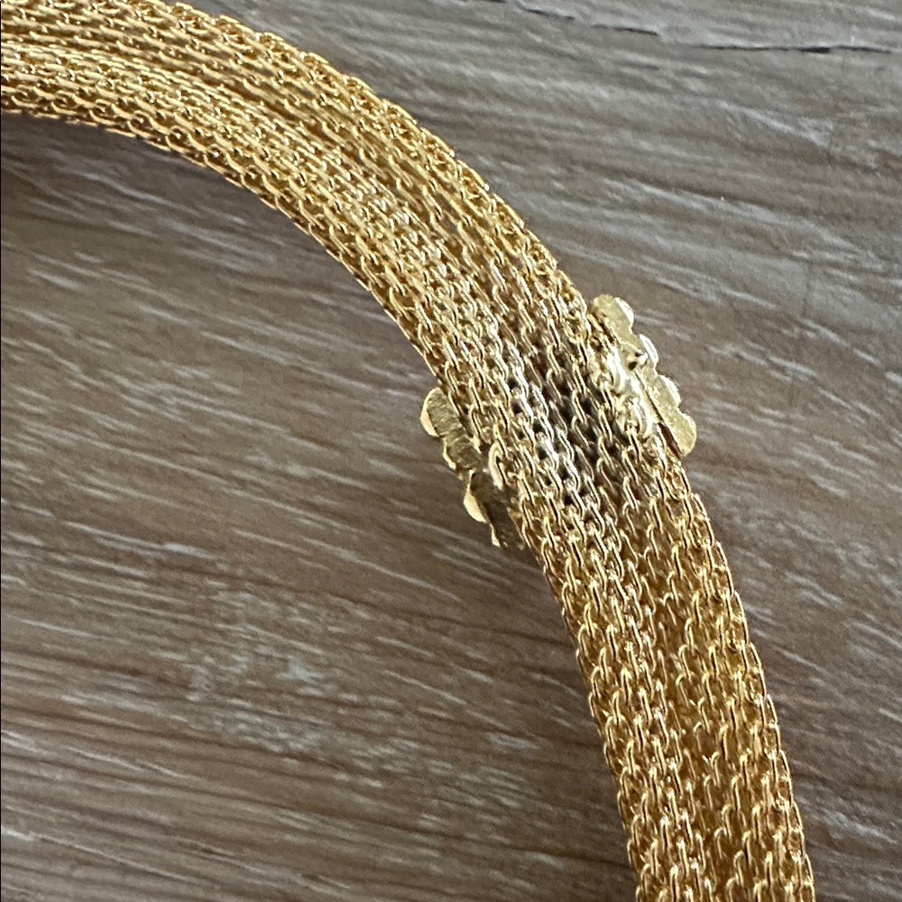 Modern Gold Metal Mesh Necklace/Choker - Picture 5 of 5
